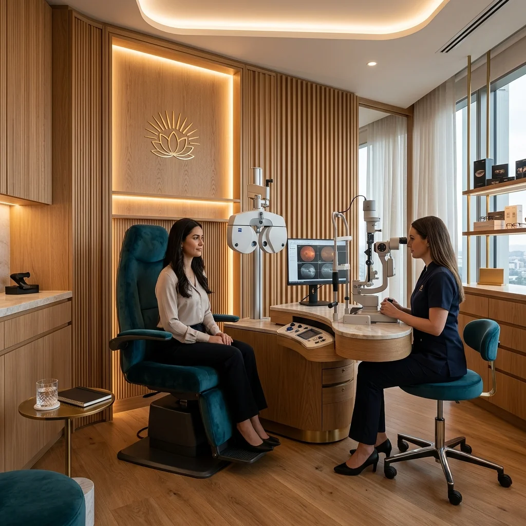 Premium Ophthalmic Diagnostics Desk at Sri Lakshmi, the most premium eye clinic in Guwahati